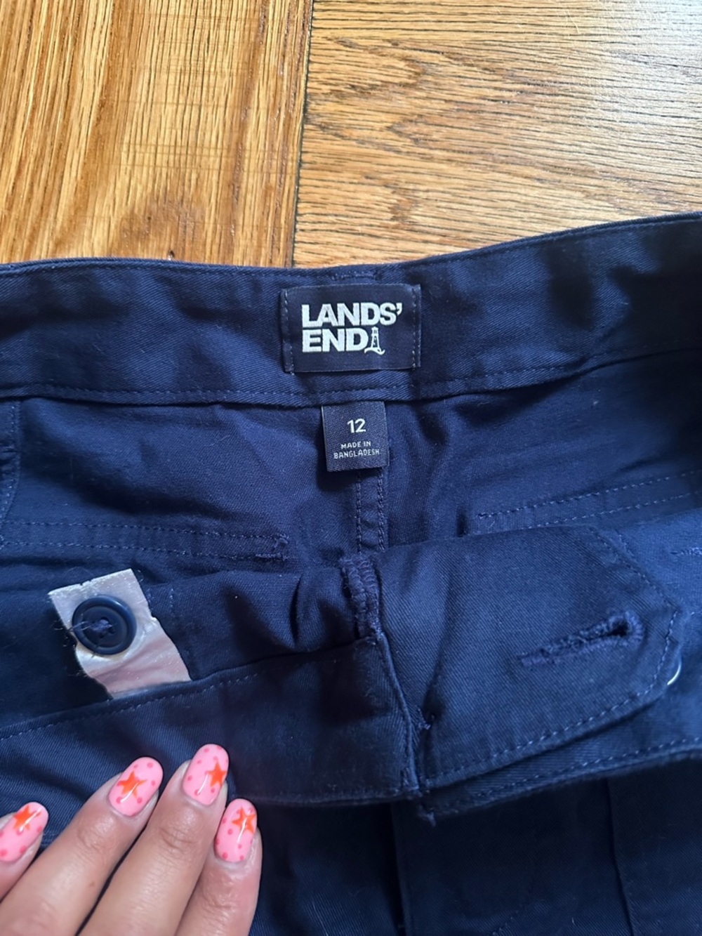 Lands' End Navy Straight-Leg Chinos - Picture 4 of 5